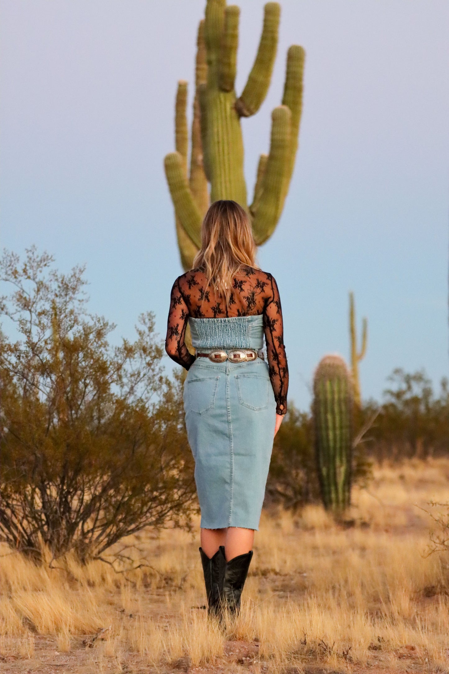 Strapless Denim Dress