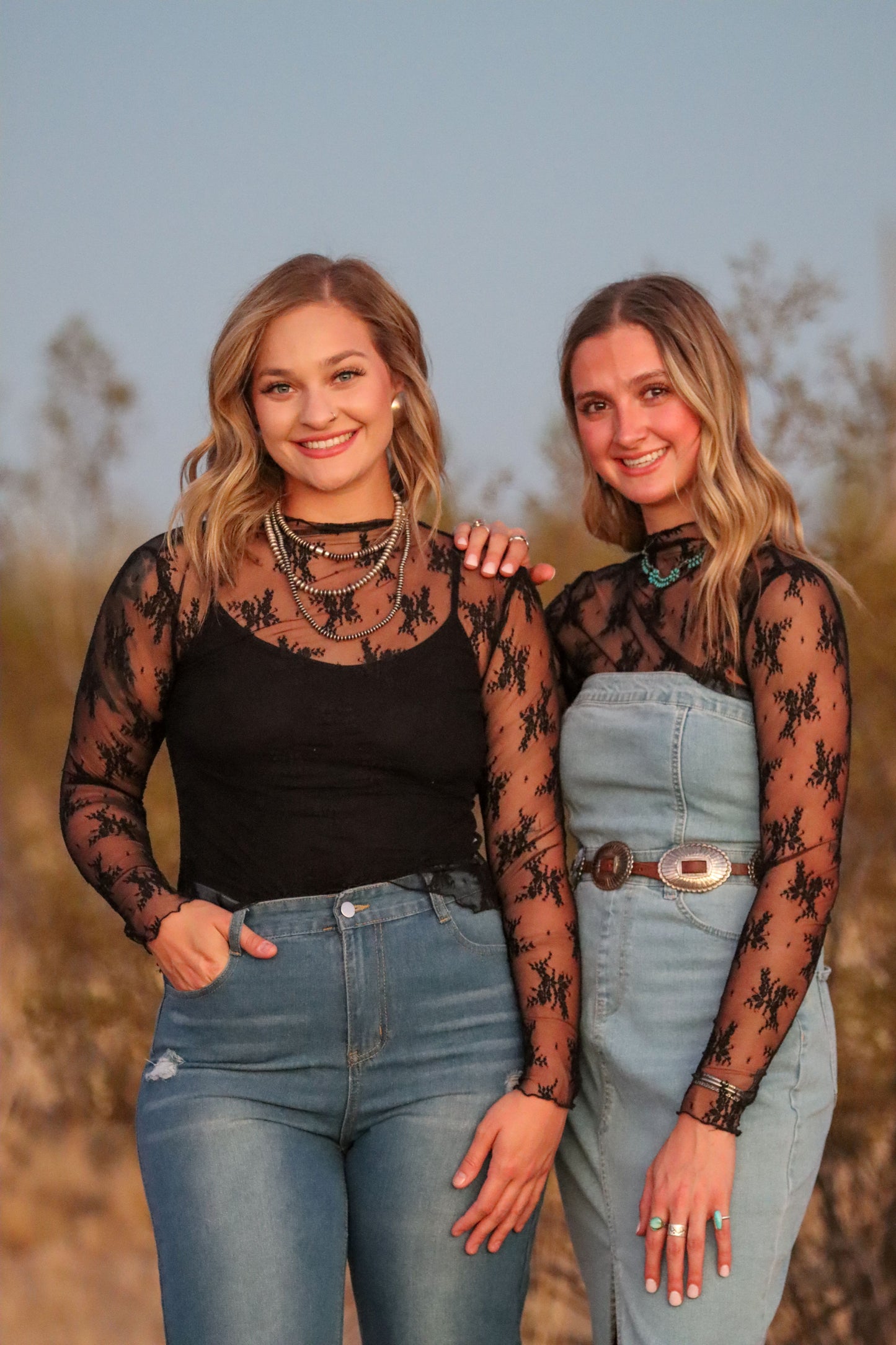 Sheer Black Lace Long Sleeve