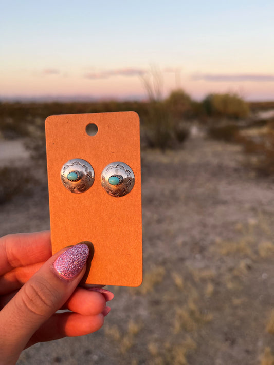 Navajo Turquoise Silver Studs