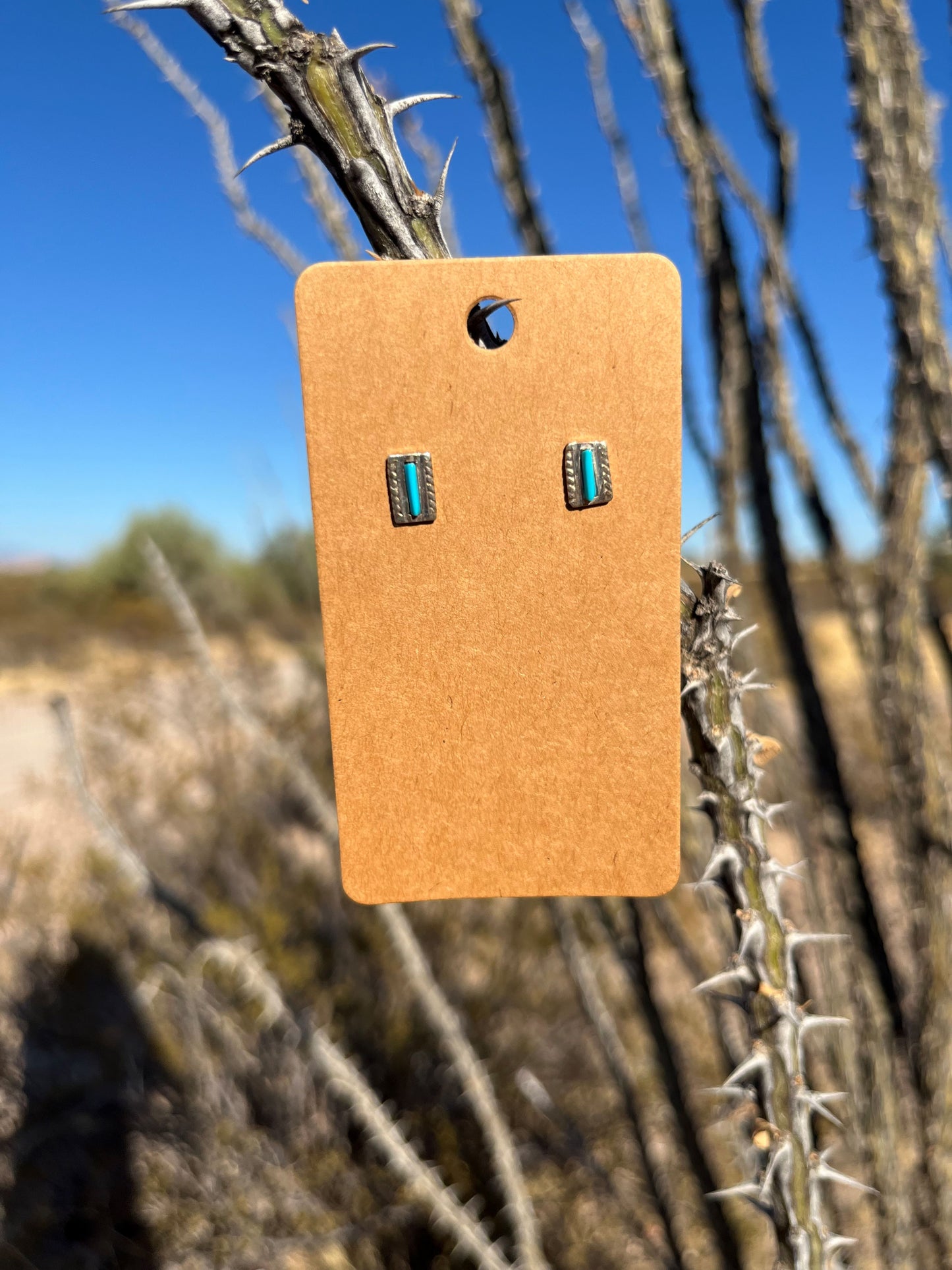 Square Turquoise Studs