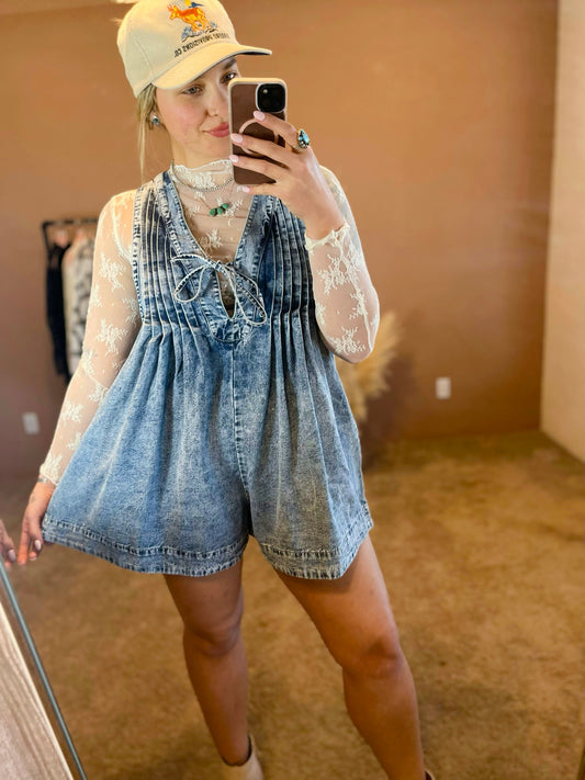 Denim Romper